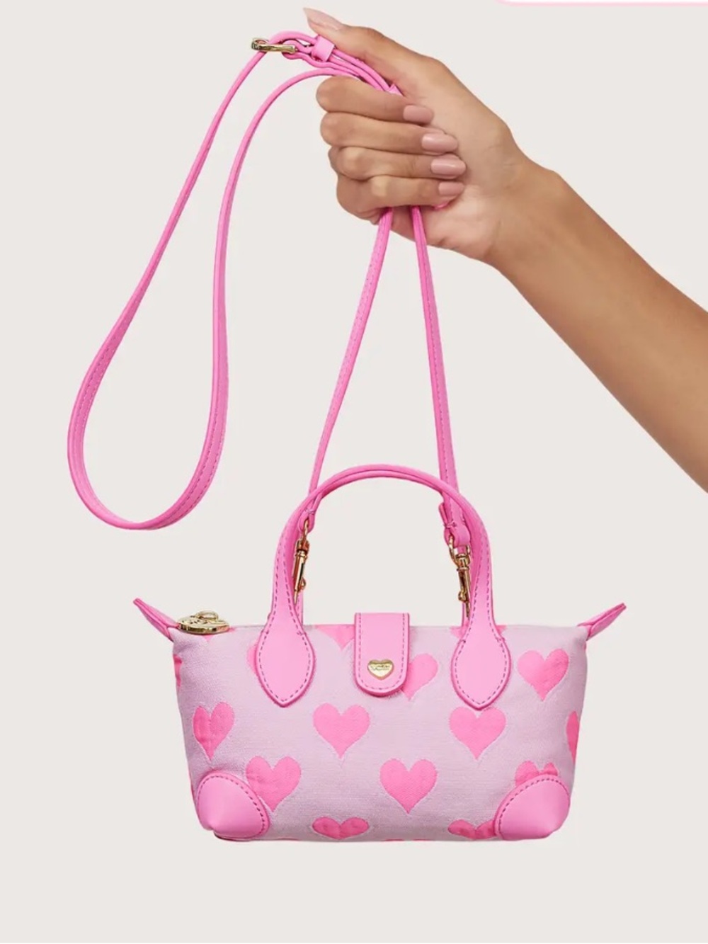 Stoney Clover Lane Pouchette Crossbody Bag - Flamingos & Bubblegum Color - Picture 2 of 14